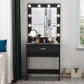 Factory cheap dressing mirror Mirrored Makeup Dresser Desk with LED Light